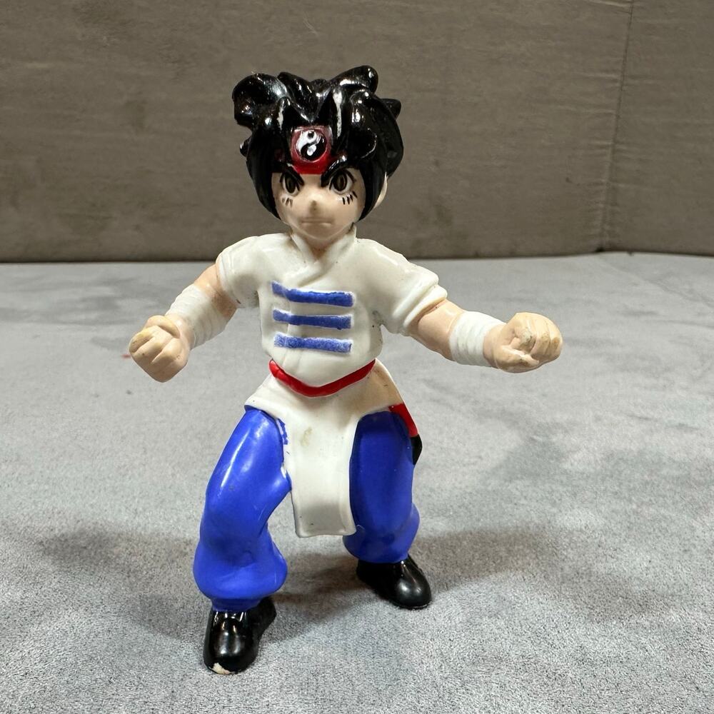 Burger King Beyblade Ray Rei Kon BK Kids Meal 3" PVC White Blue Figure 2002